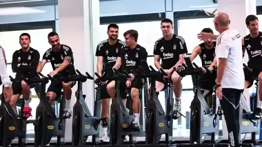 Beşiktaş günün ilk çalışmasını salonda yaptı