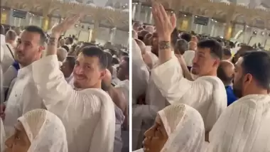 Mert Hakan Yandaş'ı umre ziyaretinde gören bir kişi yaptığıyla pes dedirtti