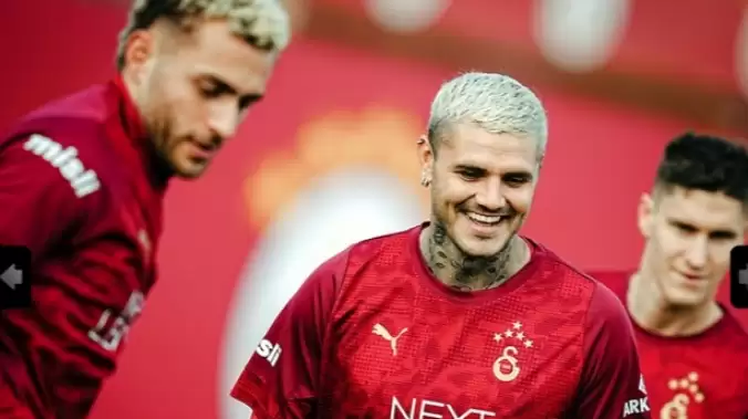 Galatasaray'da Mauro Icardi antrenmanda yer aldı!