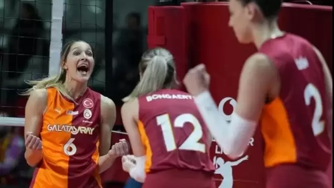 Galatasaray, Nilüfer Belediyespor Eker'i set vermeden geçti