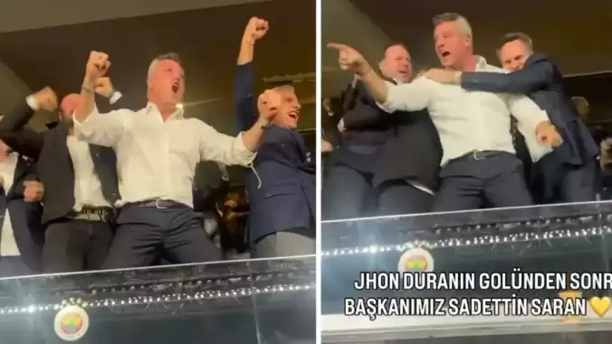 90+5'te gelen gol sonrası Sadettin Saran'dan büyük sevinç