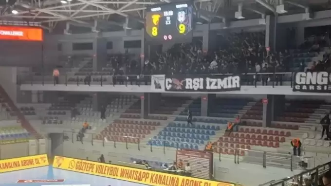 Göztepe-Beşiktaş maçında tribünler boşaltıldı