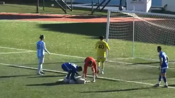 Maçta sahaya giren köpeğin yaptığı şey görenleri hayrete düşürdü