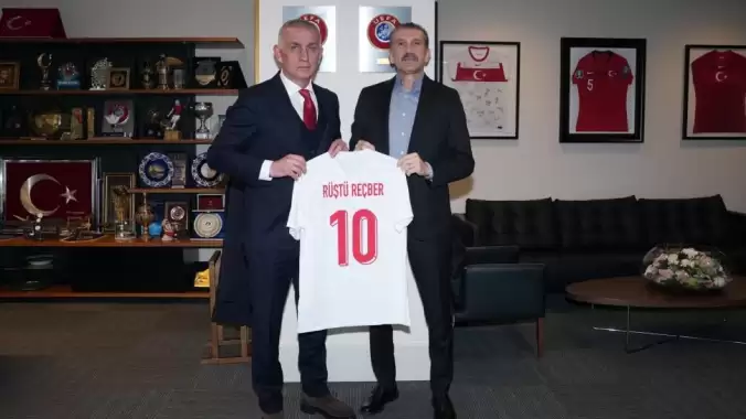 Rüştü Reçber, TFF Başkanı Hacıosmanoğlu ile görüştü