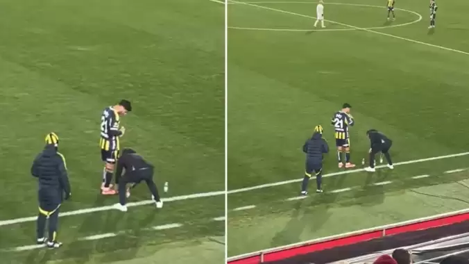 Şişelerle taktik verdi! Alanyaspor-F.Bahçe maçına damga vuran görüntü