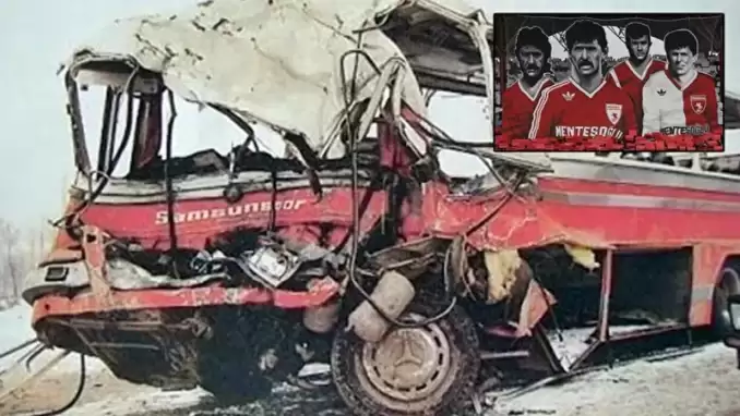 Samsunspor'un 37 yıl önce geçirdiği trafik kazasında hayatını kaybedenler anıldı