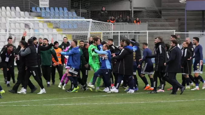 Ankara Keçiörengücü - Erzurumspor FK maçında kavga çıktı