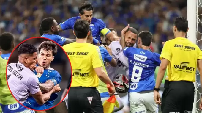 Bu maçta tekme, tokat, yumruk her şey var ama kırmızı kart yok! Hakem maçı bitirdi, polis koruması istedi