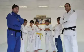 Minik sporcuların judo heyecanı