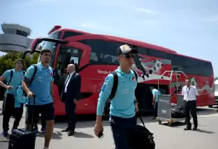 A Milli Futbol Takımı, Makedonya'ya gitti