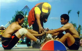 Mas güreşi pehlivanların dikkatini çekti!