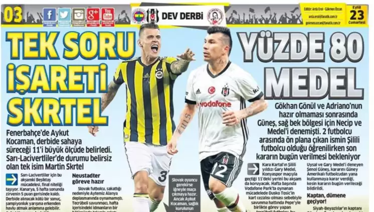 Gazeteler bugün ne yazdı? Derbi manşetleri!