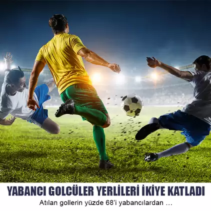 Yabancı golcüler, yerlileri ikiye katladı