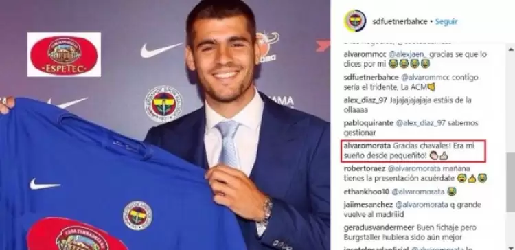 Morata, Fenerbahçe'ye transfer oldu(!)