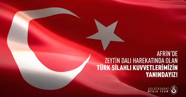 İşte kulüplerimizin 'Zeytin Dalı Harekatı' için yaptıkları paylaşımlar!