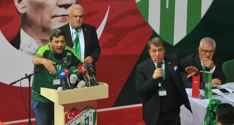 Bursaspor'un genel kurulunda büyük gerginlik, şok sözler!