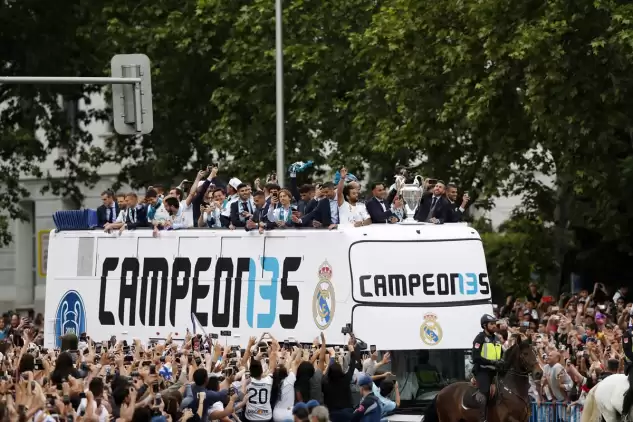 Real Madrid Şampiyonlar Ligi şampiyonluğunu kutladı