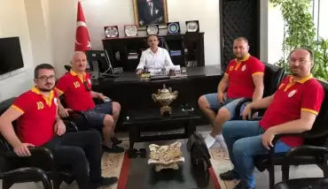 Galatasaraylılar Derneği yöneticilerinden Kaymakam ziyareti...