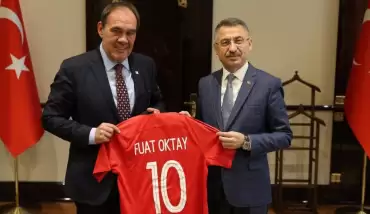 TFF Başkanı Demirören'den Fuat Oktay'a ziyaret