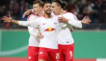 RB Leipzig, Almanya Kupası'nda çeyrek finale yükseldi