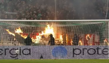 Panathinaikos-Olympiakos maçı olaylar nedeniyle tamamlanamadı